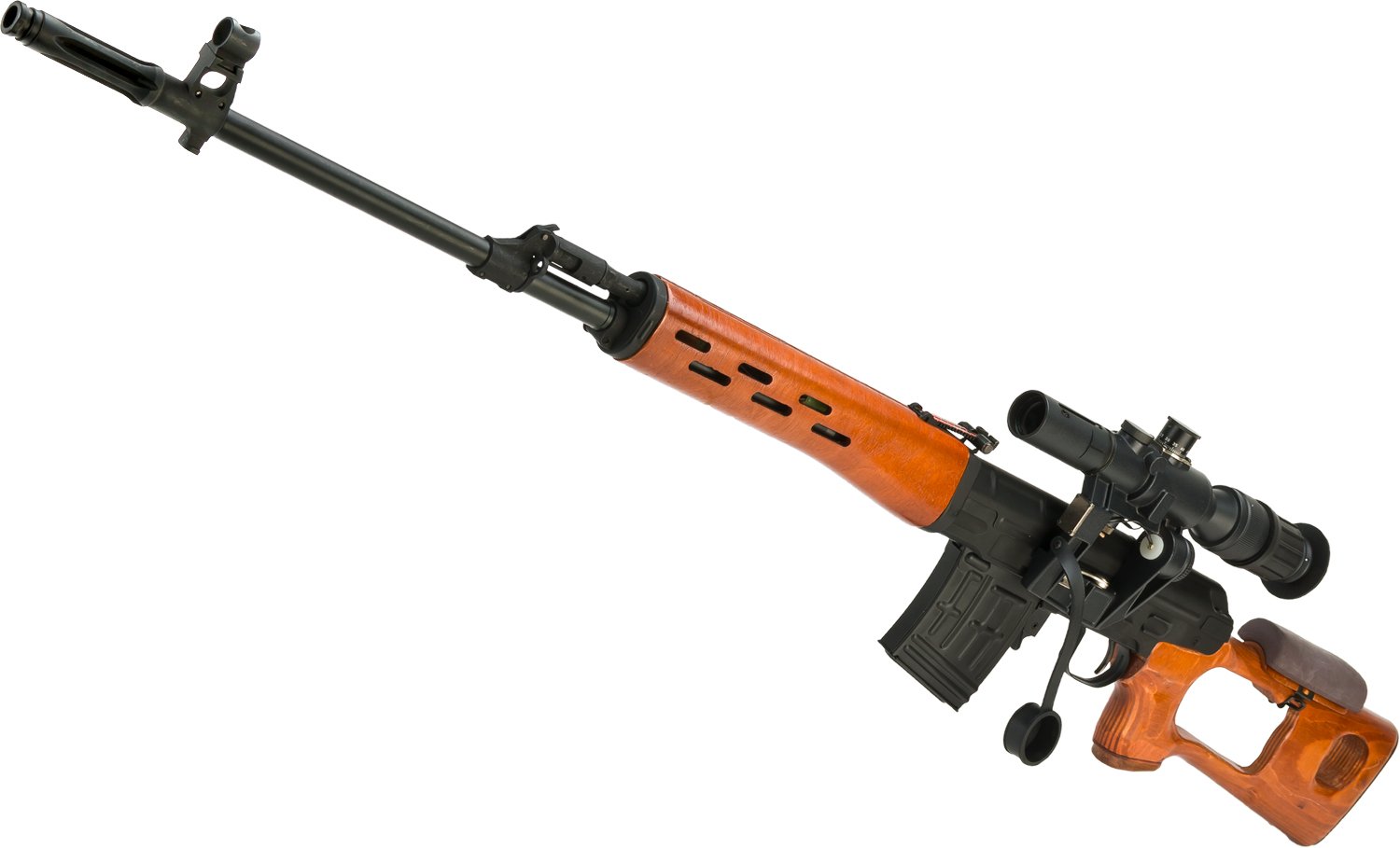 Evike Airsoft - Matrix AK SVD AEG Airsoft Rifle by CYMA - Metal Body/Real Wood (Package: Gun Only)
