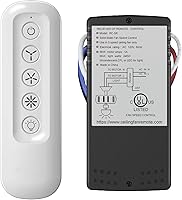 Vista 10 de Kit universal de control remoto para ventilador de techo, compatible con Hunter, Harbor Breeze Hampton Bay, ventiladores de control de 3 velocidades