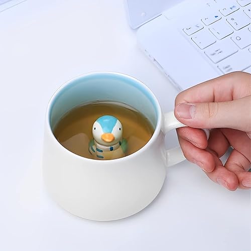 Miniatura 5 de VANUODA Bonita taza de pingüino, taza de té de animales 3D, tazas de café, graduación, San Valentín, día de la madre, Pascua, regalos de Navidad
