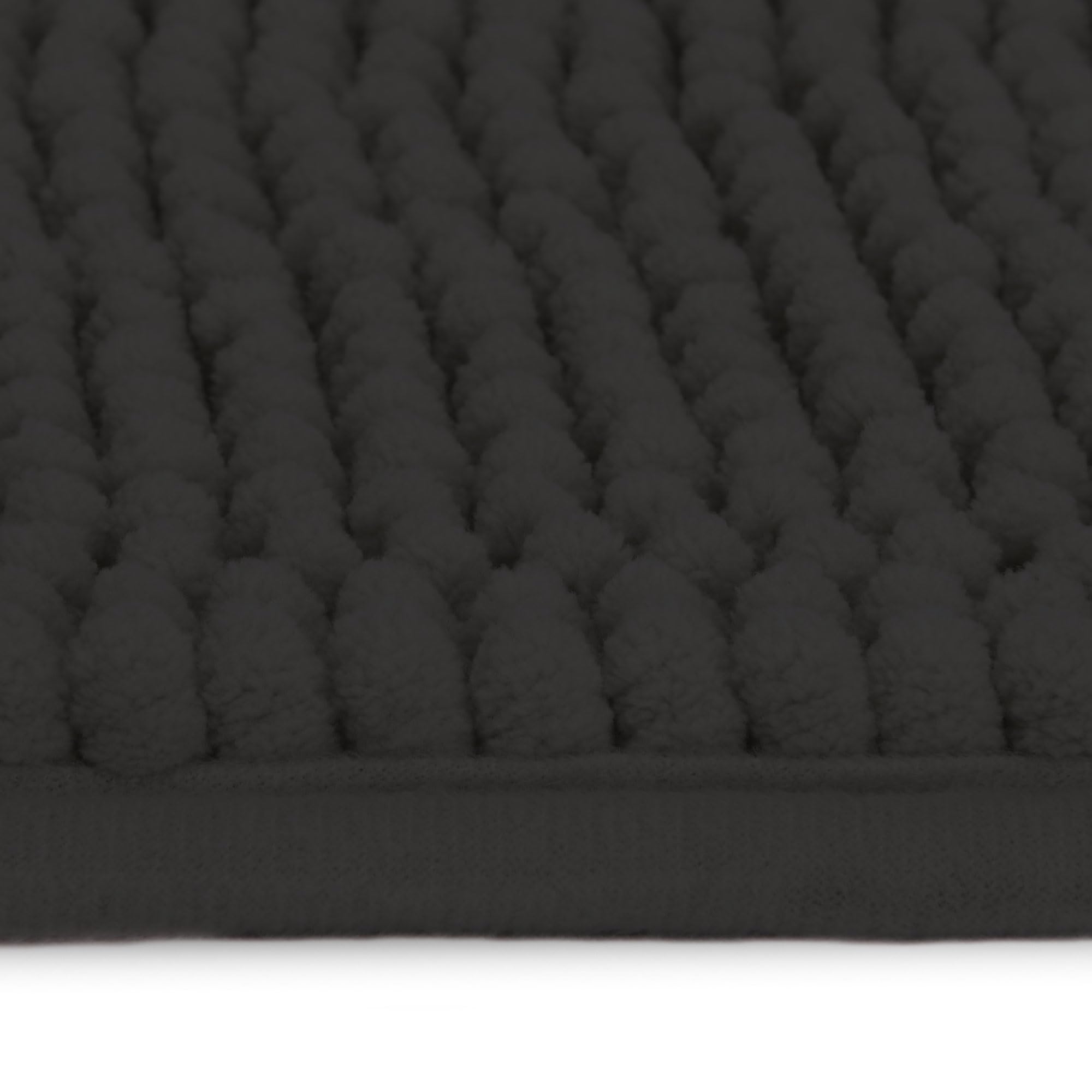 Badmat Met Antislip Aan De Onderkant - Antraciet - 100% Katoen - 50 X 80 Cm Mansiona Stevige Kwaliteit Anti Slip Badkamermat