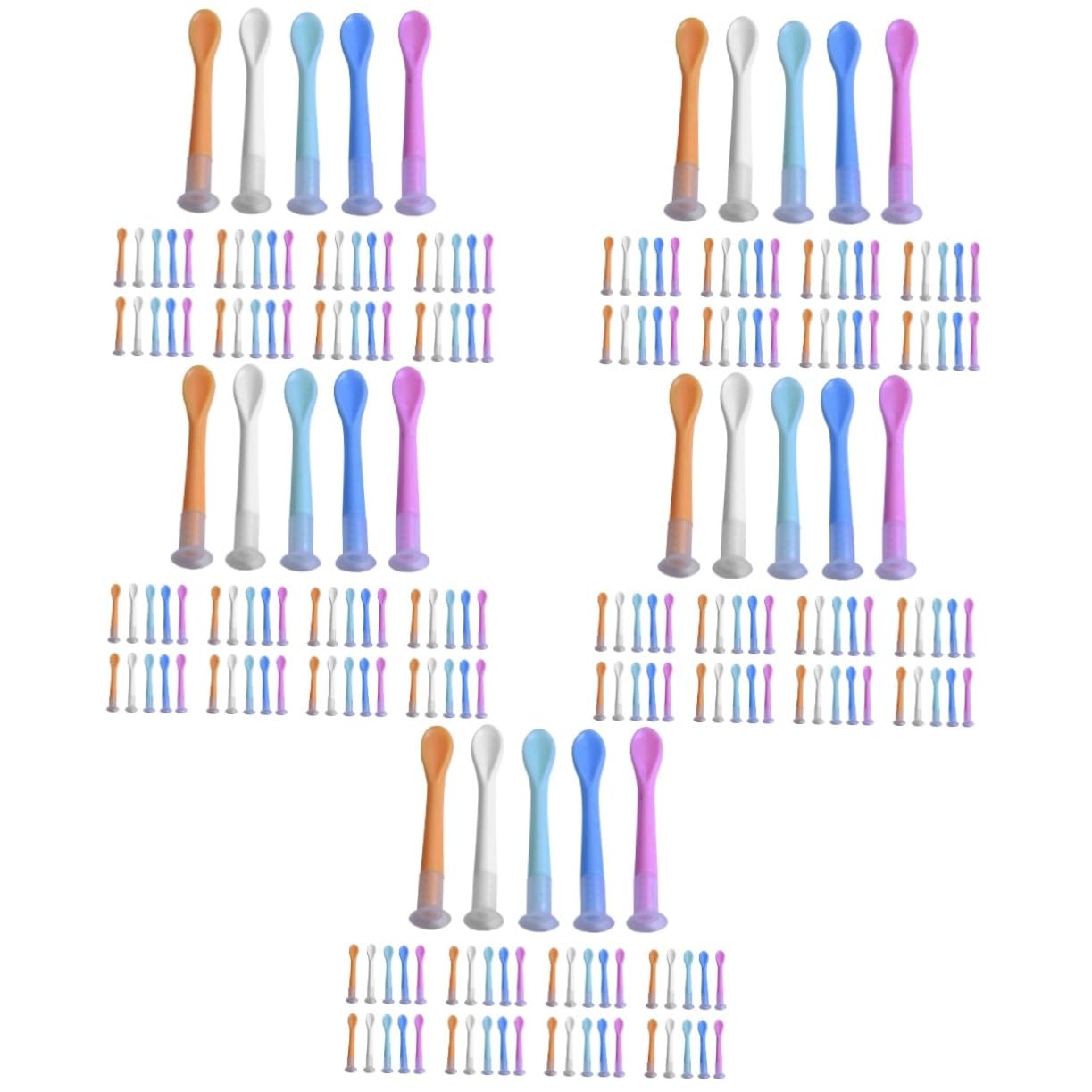 FRCOLOR 5 Sätze Kontaktlinsen-saugstab Auffrischen Kontakte Wiederverwendbarer Kontaktlinsenstift Austauschbarer Kontaktlinsen- Reisekontaktlinsenstift Plastik 100 Stück * 5