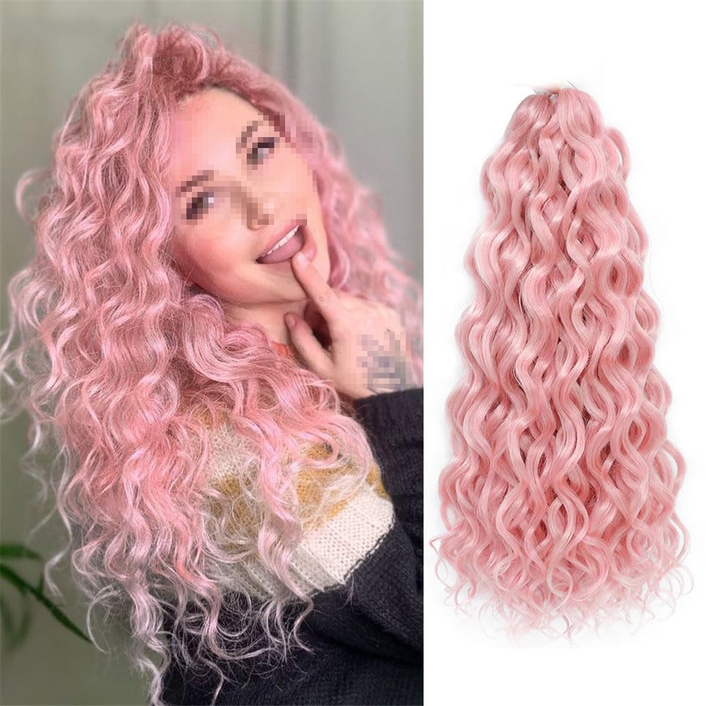 Extensions De Tresses Synthétiques Ondulées Océan, Tresses Au Crochet, Afro Bouclées, Ombrées Hawaïennes, Pour Femmes