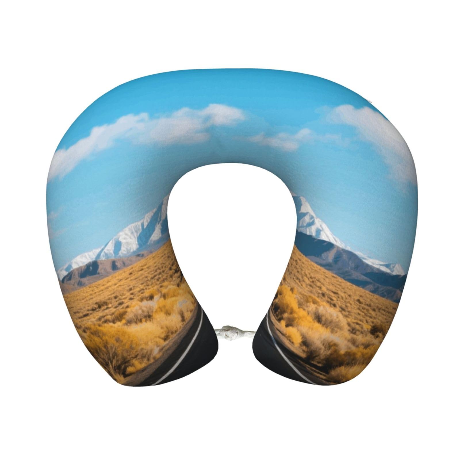 Travel Pillow For Sleeping, Freeway Highway Road In The Desert Travel Neck Pillow Comfortable U Shape Memory Foam Neck Rest Support Portable Travel Accessories Suitable For Airplane Car Office
