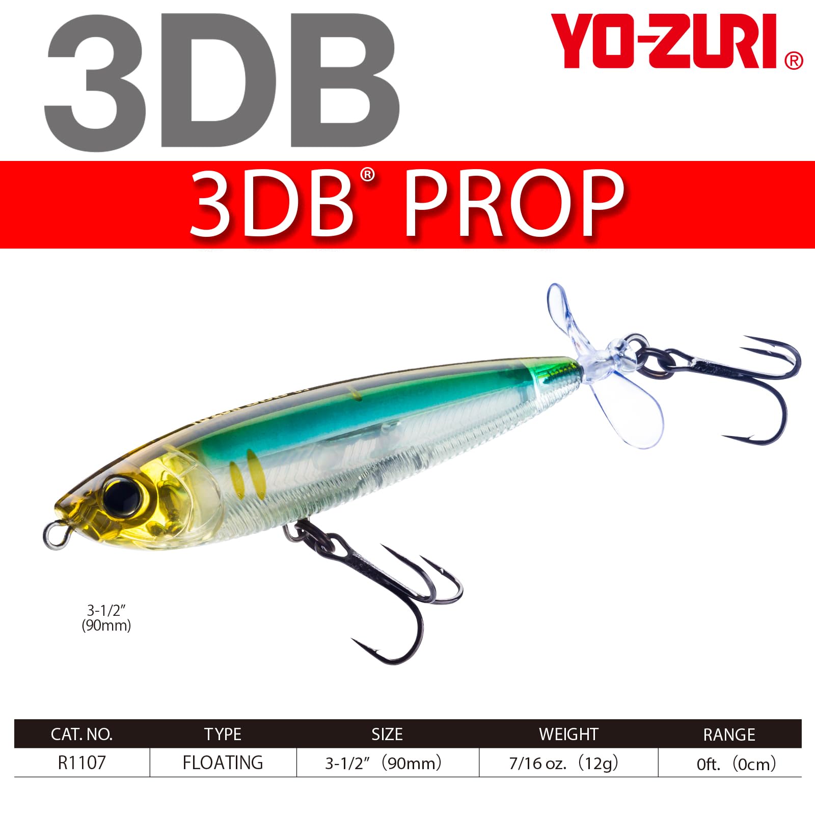 Amazon.co.jp: YO-ZURI(ヨーヅリ) ルアー スイッシャー 3DB PROP (F