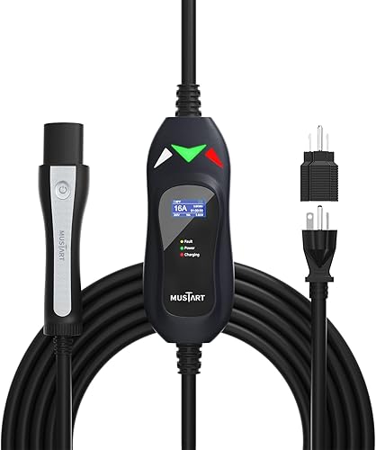 Miniatura 8 de MUSTART Estación de cable de carga portátil de 40 amperios nivel 2 cargador de vehículo eléctrico estación de carga EV con todos los autos J1772 EV