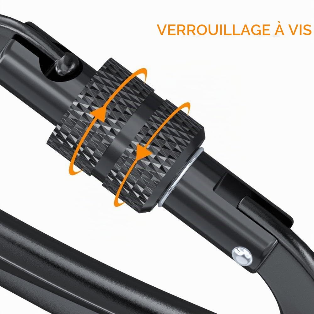Brotree Mousqueton Verrouillage Aluminium 12KN (1200 kg) Charge Lourde Mousqueton Tactique Vis pour Hamac, Camping, Randonnée, Extérieur - 8cm Forme D - Paquet de 2 ou 4