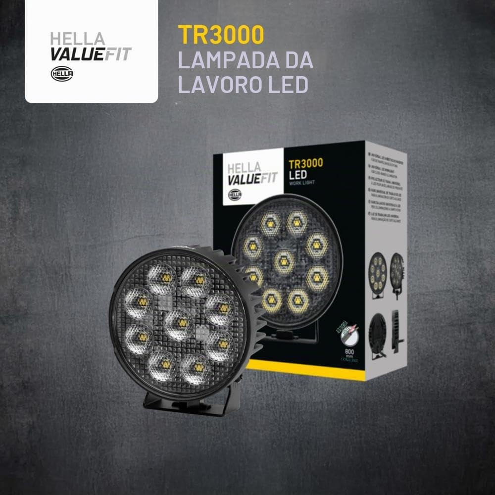 HELLA VALUEFIT 1G0 357 113-002 LED-Faro da lavoro, Valuefit TR3000, 12/24V