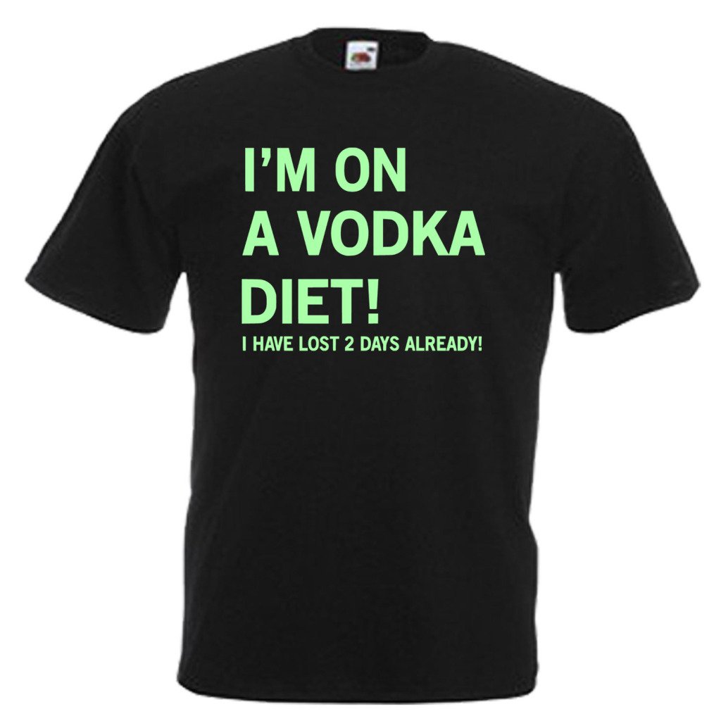 Shaniztoons Men's Black Go Hard Or Go Home Lads Holiday Festival Funny Slogan Glow In The Dark Printed Design Adults Unisex Gift T-Shirt Xl