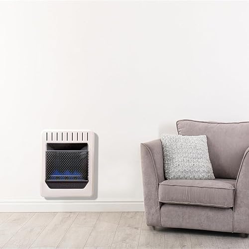 Miniatura 8 de HearthSense Calentador de llama azul sin ventilación de combustible dual con base - 10,000 BTU, control manual - Modelo # BF10M-B