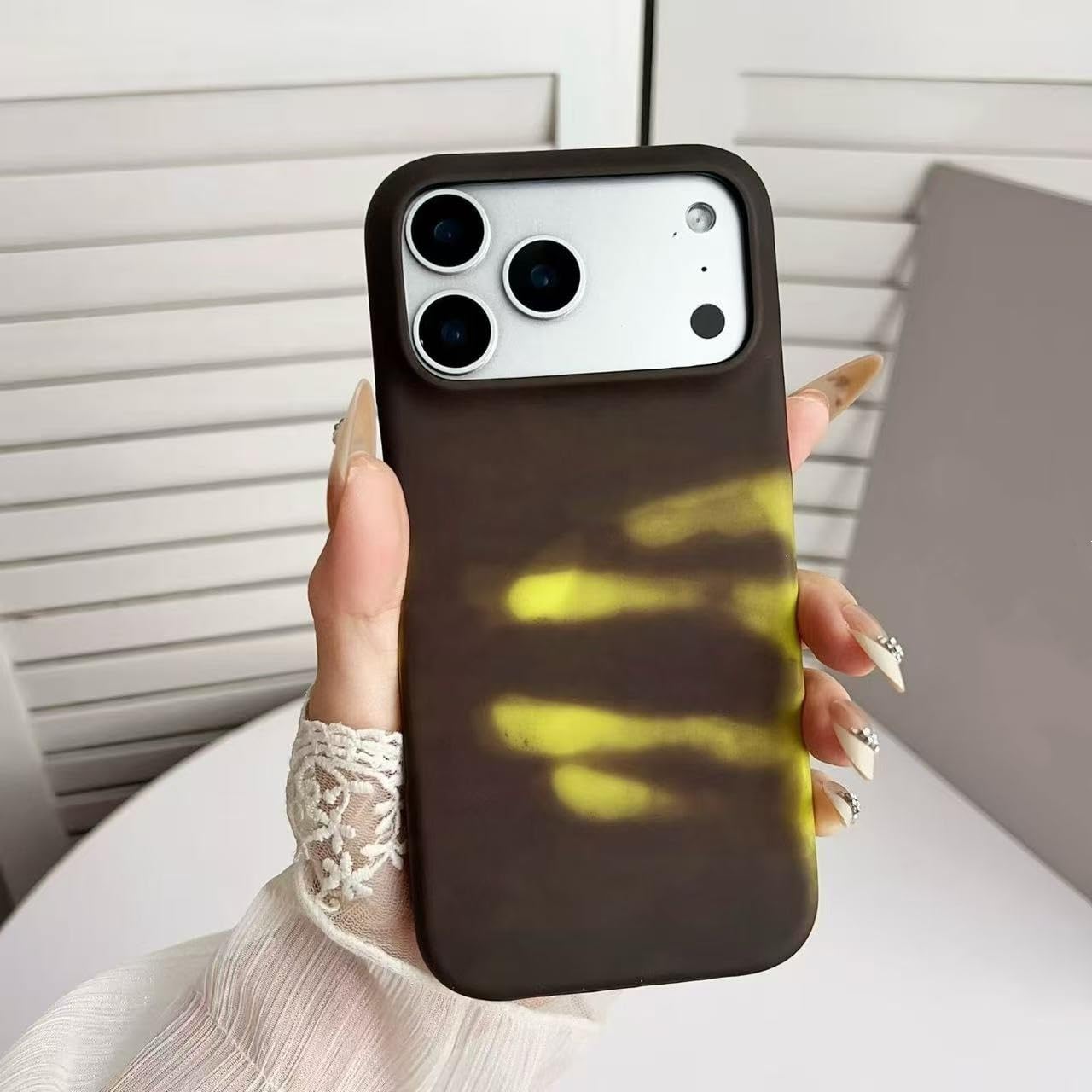 Etui na telefon z regulacją temperatury do iPhone'a 17 Pro Max Air, odporne na wstrząsy, wielokolorowe, zmienne pod względem temperatury (do iPhone'a 13/niebieskie)
