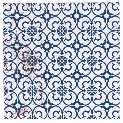 Villa d’Este Home Tivoli Kasbah Deko-Fliesen, 6 Stück, aus Keramik, wärmeisolierender Korkboden, 6 Stück