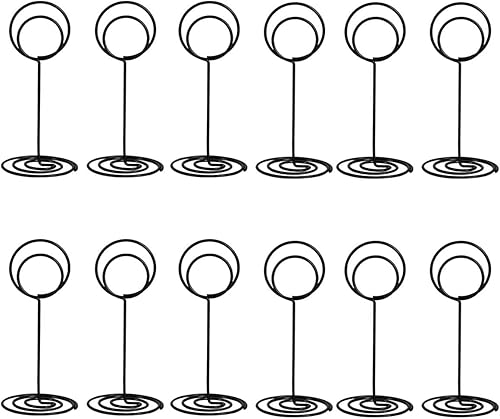 Miniatura 22 de Soporte para números de mesa, soporte para tarjetas de lugar, con nombre delicado, reutilizable, para fotos, notas, para boda, fiesta de cumpleaños