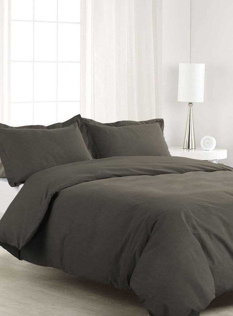 Scala Bedding 500 TC 500% Egyptian Cotton 1 Piece Duvet Cover King Size Solid Dark Gray