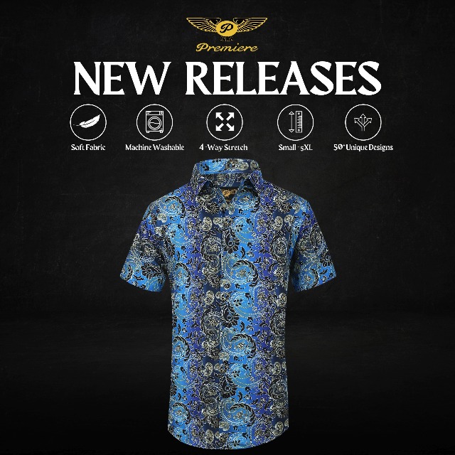 premiere dress shirts Amazon.com: Men's Designer Fashion Dress Shirt Casual Shirt Woven Short  Sleeve Button Down Shirt (Small, White 651) : Clothing, Shoes & Jewelry