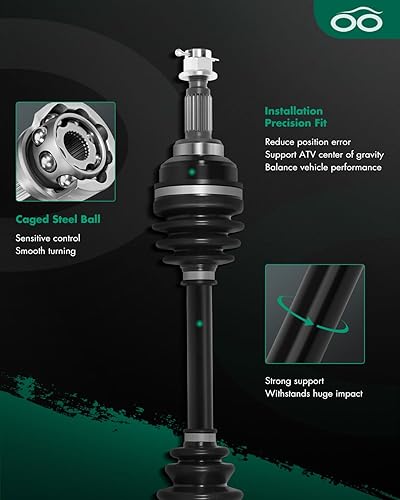 Vista 332 de SCITOO 1333081 1333947 Eje CV trasero izquierdo derecho para 2016-2020 para Polaris General 1000 2017-2020 para Polaris General 4 1000 2015-2018