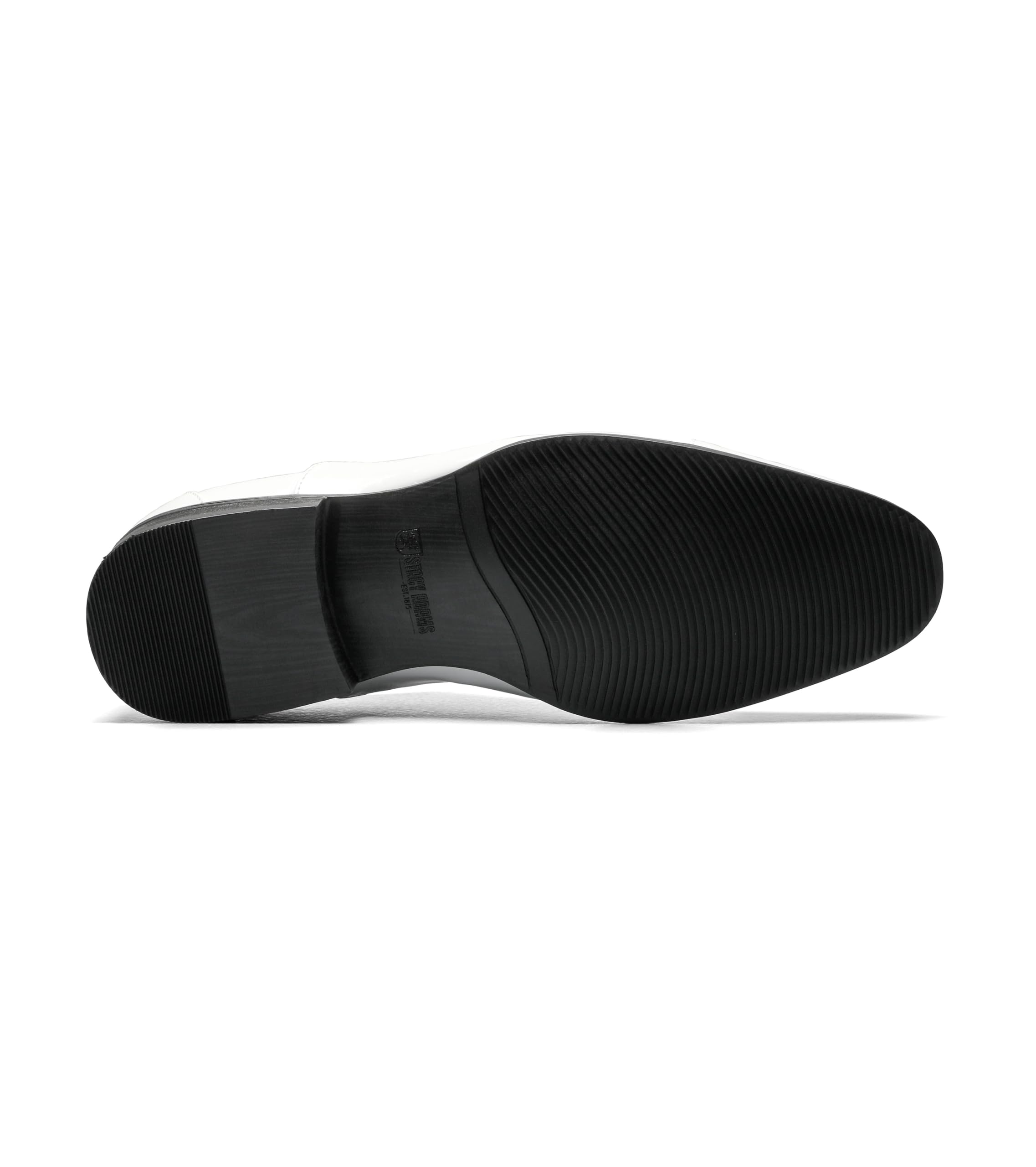 Stacy Adams Gala Herren Smoking Schnürschuh mit Zehenkappe Oxford, weiße Lacklederoptik, 44.5 EU