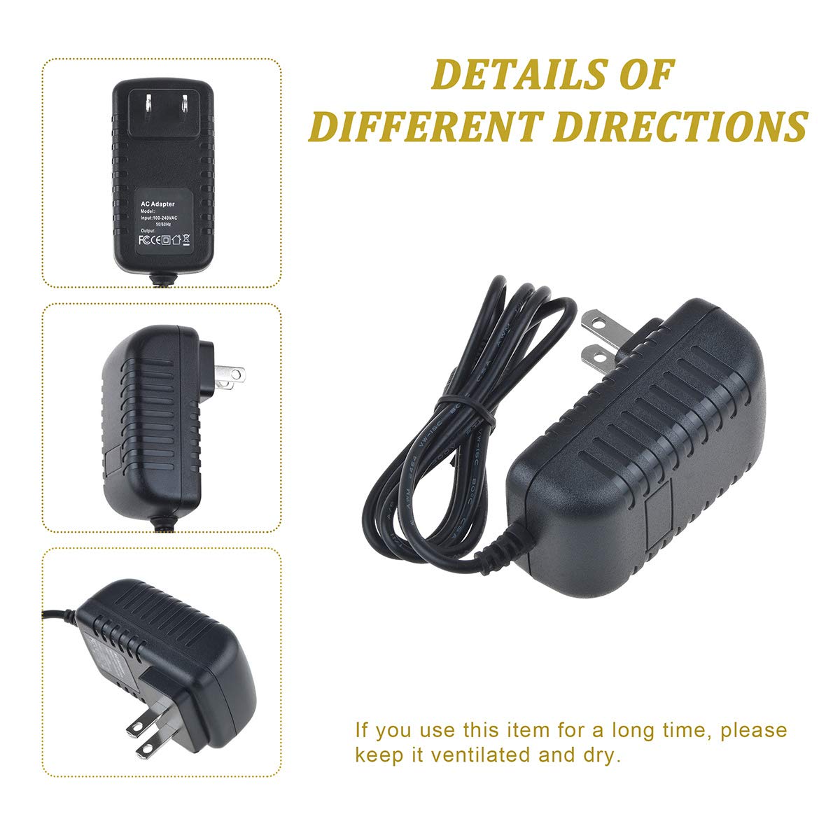 ABLEGRID AC/DC Adapter For Spektrum 7.4V Lithium Ion Radio Transmitter Pack – Fits DX6 SPMA9602
