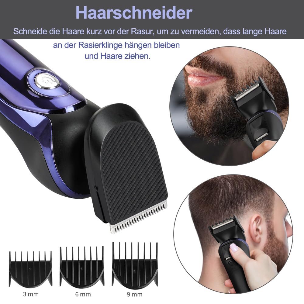 Rasierer Herren elektrisch Elektrorasierer Shaver 5in1 Rotationsrasierer