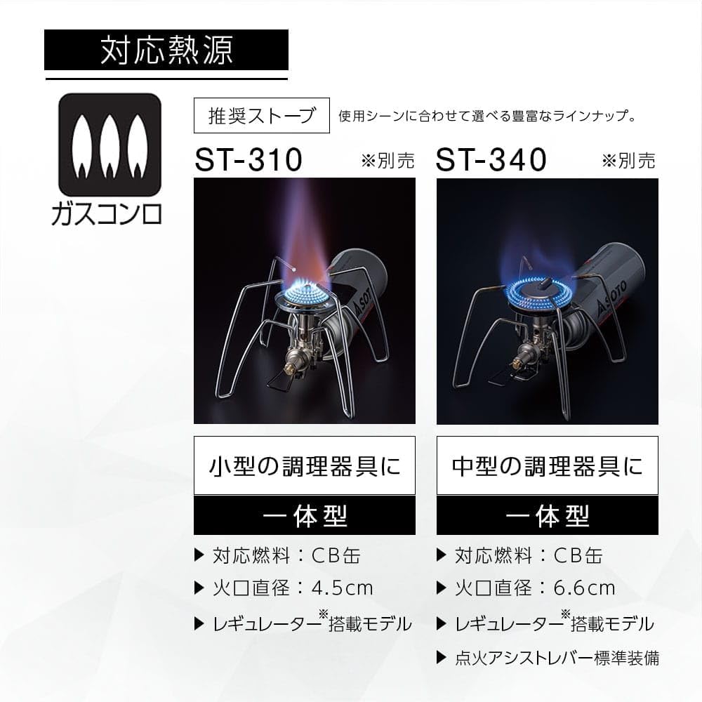 SOTO ST-3108 Minimalist Cooker, Square, Silver, Product Size (When stored): Width 5.8 x Depth 5.8 x Height 3.1 inches (14.7 x 14.7 x 7.9 cm)