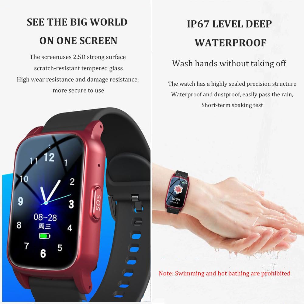 Reloj Inteligente para Mayores con Detección De Caídas A | Localizador Gps Para Casos De Demencia Y Alzheimer, Llamada Sos, Videollamada HD, Geovalla Y Monitor De Salud