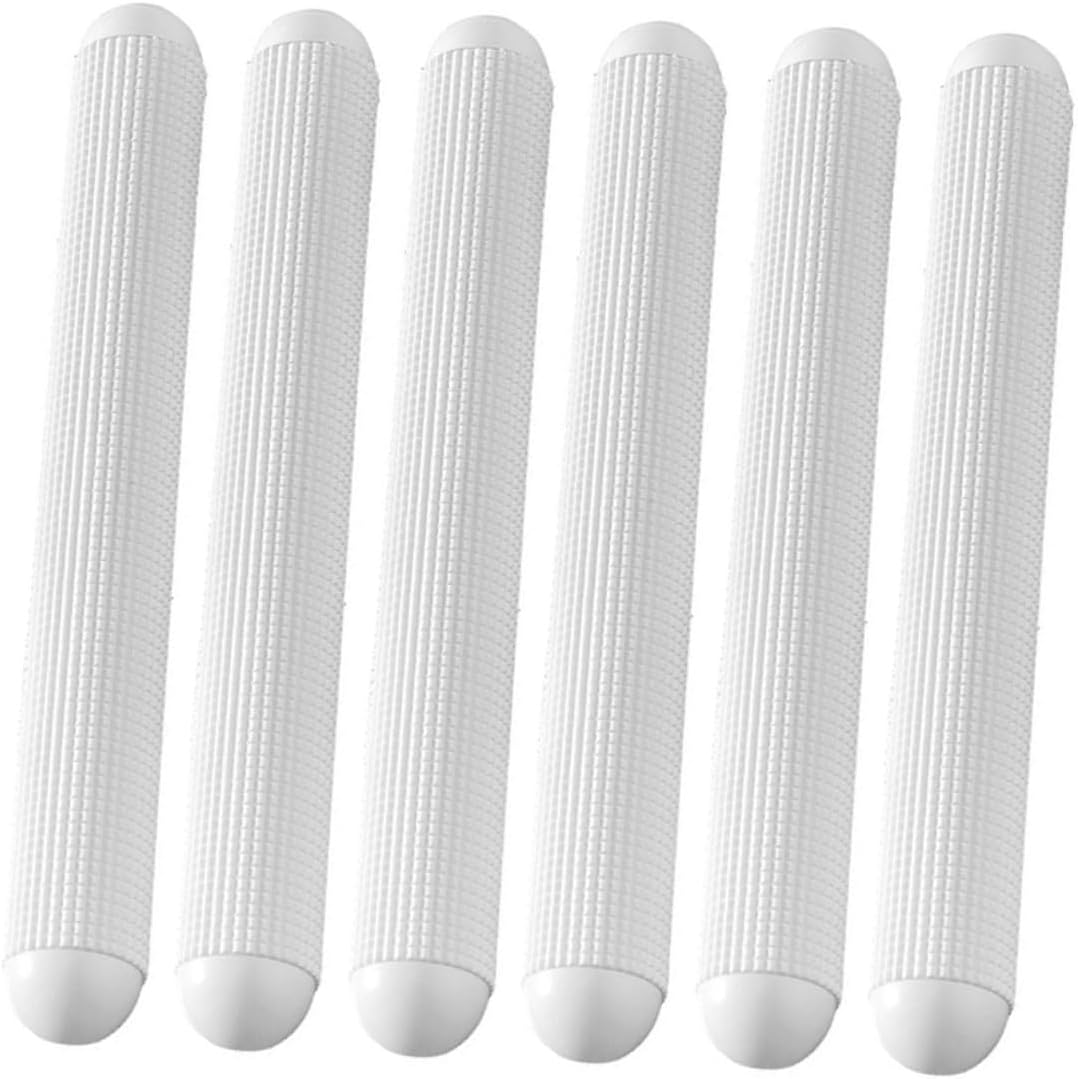 6pcs Nonstick Plastic Fondant Rolling Pins with Exhaust Holes, Small French Dough Rollers for Baking Tortilla, Pizza, Pastry, and Bread in Home Kitchen