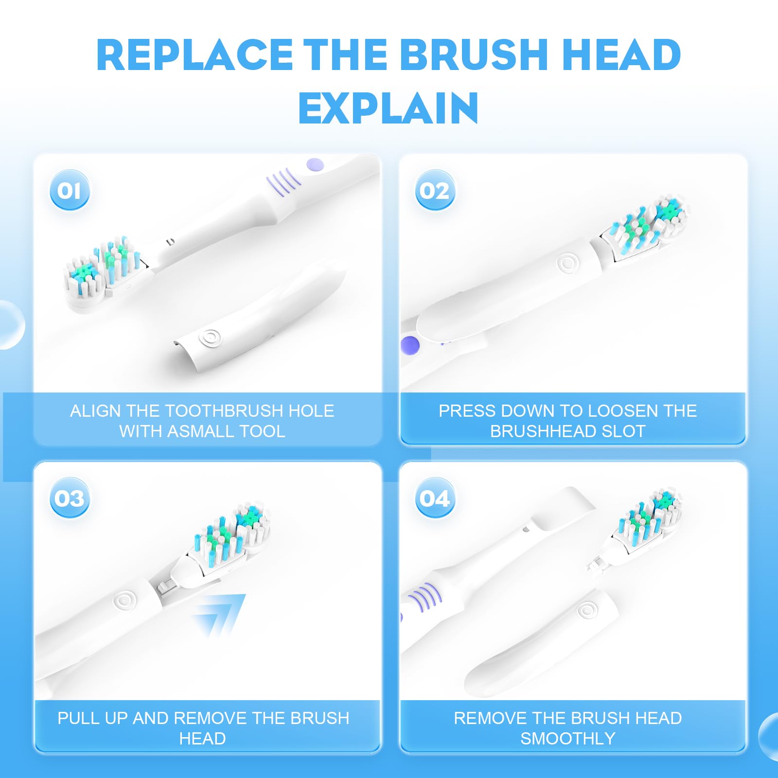 4/8/16 cabezales de repuesto para cepillo de dientes eléctrico Sensible doble limpieza para Braun Oral B Cross Action Power 4732 3733 4734 (16)