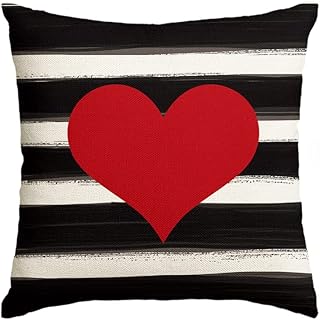 AVOIN Love Heart Throw Pillow Cover, 18 x 18 Inch Holiday Valentine's Da...