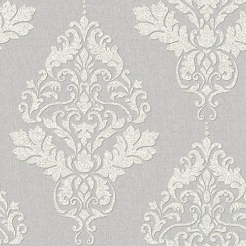 Holden Decor Papel pintado colección Marcia, Gris suave 35507, 10,05 m x 0,53 m