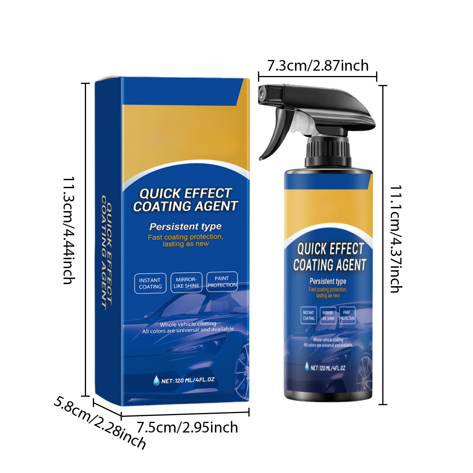 Wecro Keramikbeschichtung Auto Spray – 3-in-1 Schnellschutz, Reparatur & Glanz, Lackschutz und Kratzerreparatur