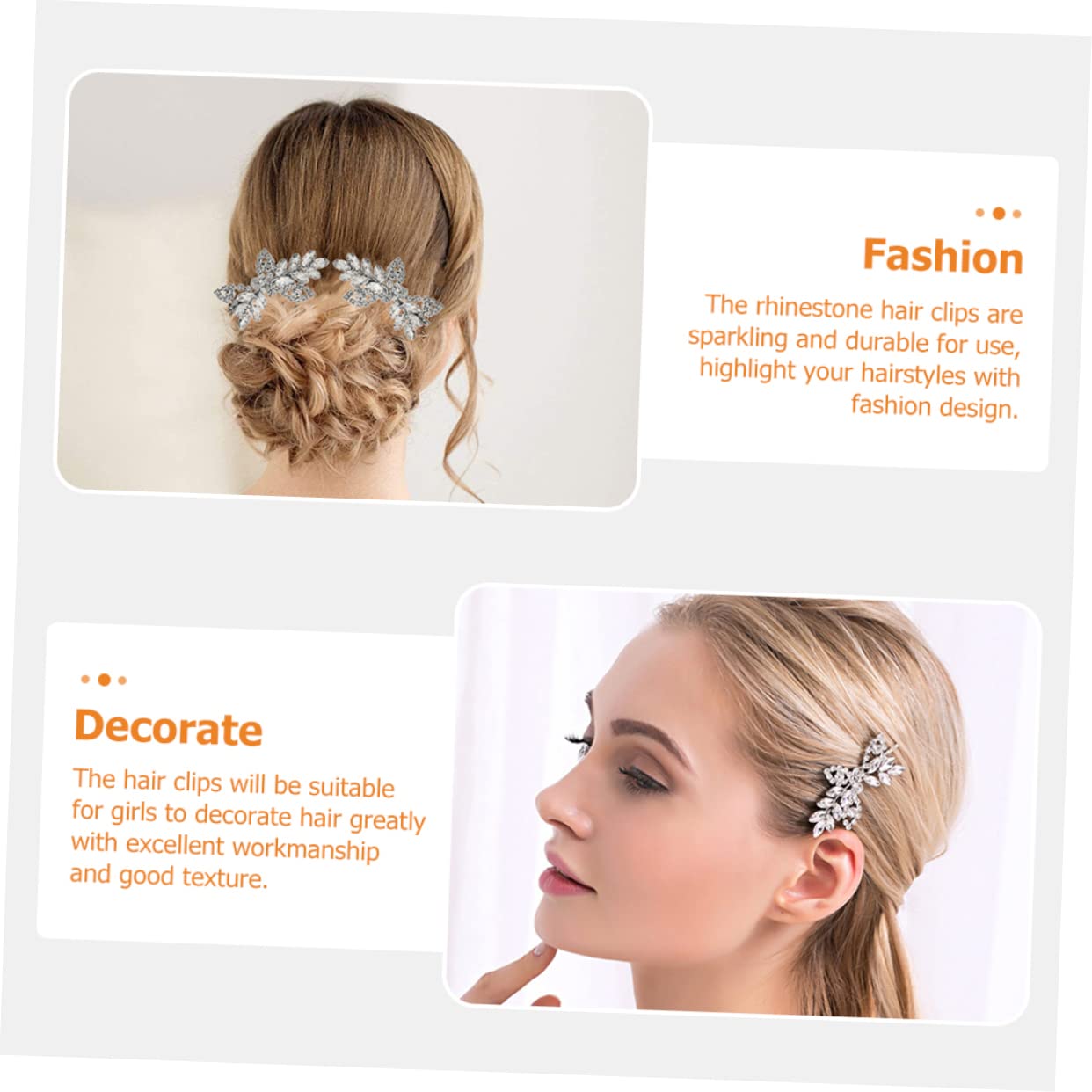 Didiseaon 10 Pièces pince à cheveux strass curly hair barrettes accessoire de cheveux pour femmes pinces à cheveux en cristal pinces à cheveux filles accessoires de cheveux de mariage amende