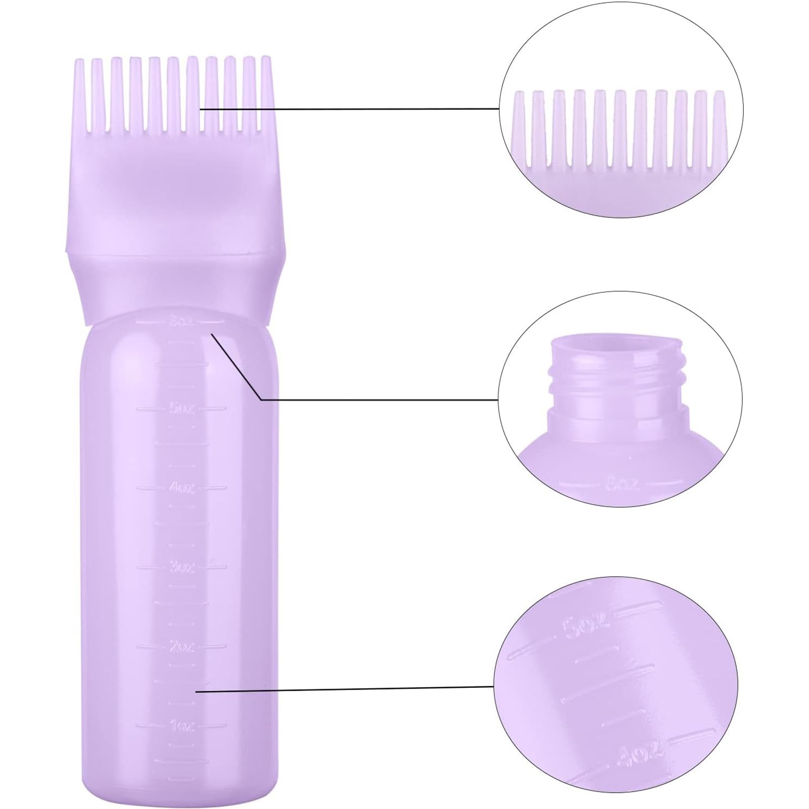 Addein 1 Pieces Hair Oil Applicator Bottle, Root Comb Applicator Bottle, Squeeze Hair Color Oiling Bottles for Hair Coloring - Image 2