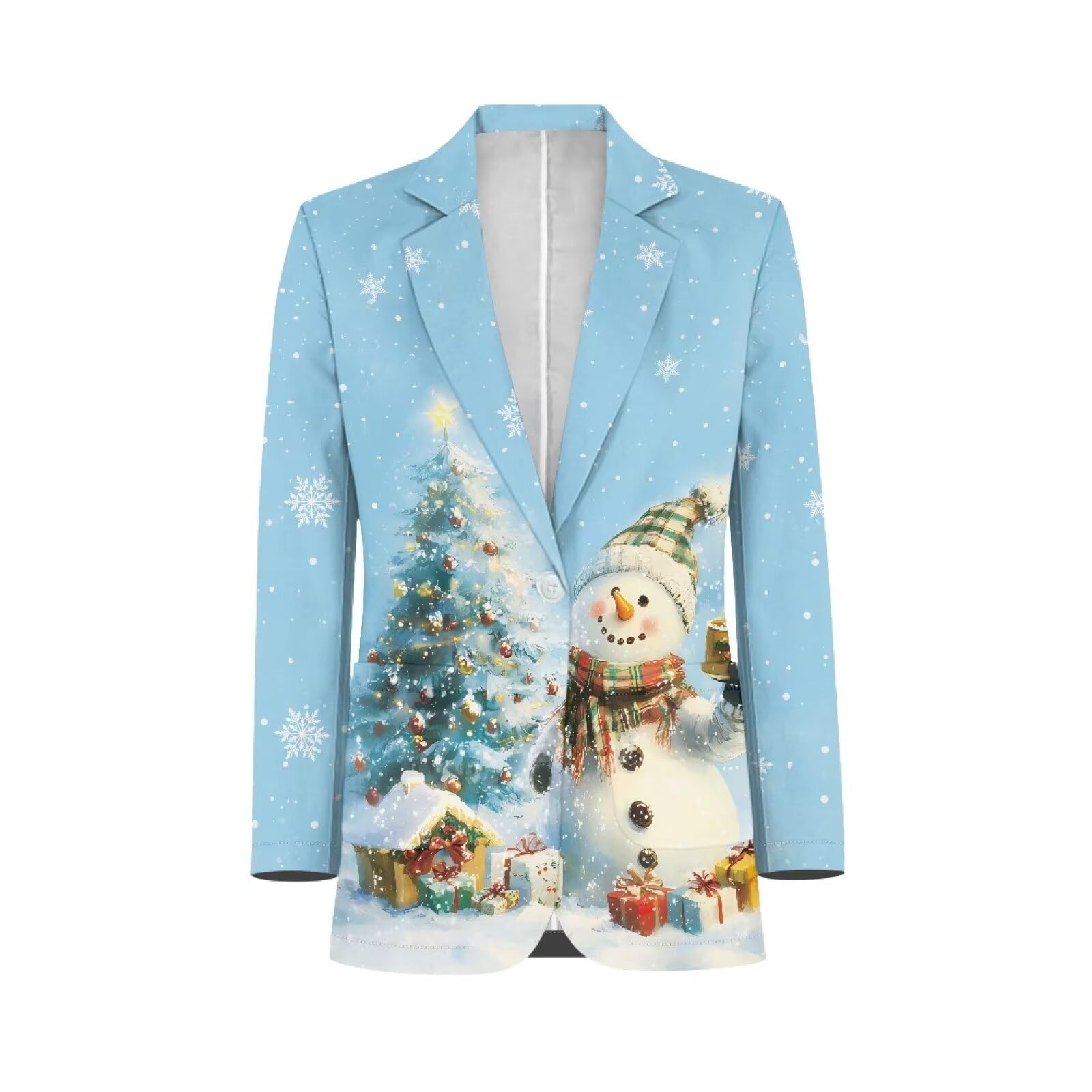 Suhoaziia Women Blazer Jackets Boyfriend Open Front Lapel Collar Business Work Office Suit Jackets Long Sleeve Suit Coat