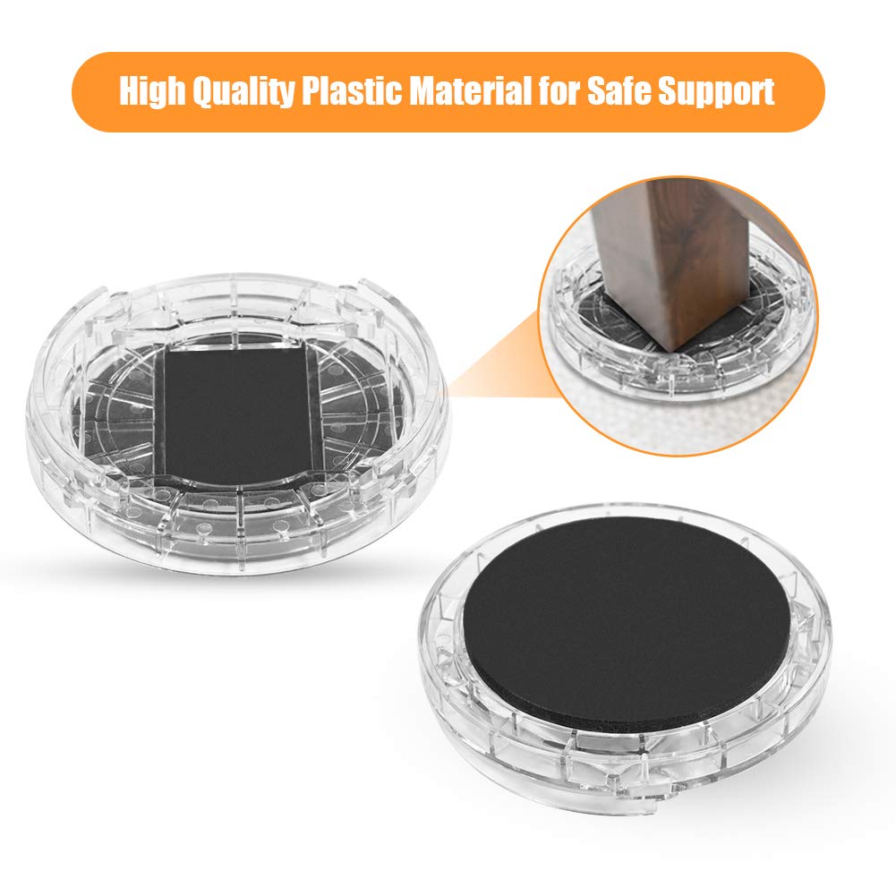 Furniture Leg Risers Furniture Pads, 8Pcs Non-slip Round Furniture Rising Protective Pad Set - Image 2