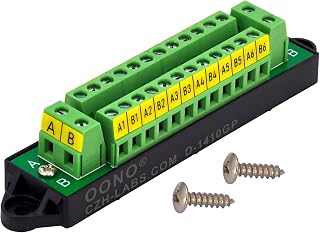 16Amp AC/DC 48V 2x12 Position Terminal Block Distribution Module. OONO D-1410GP