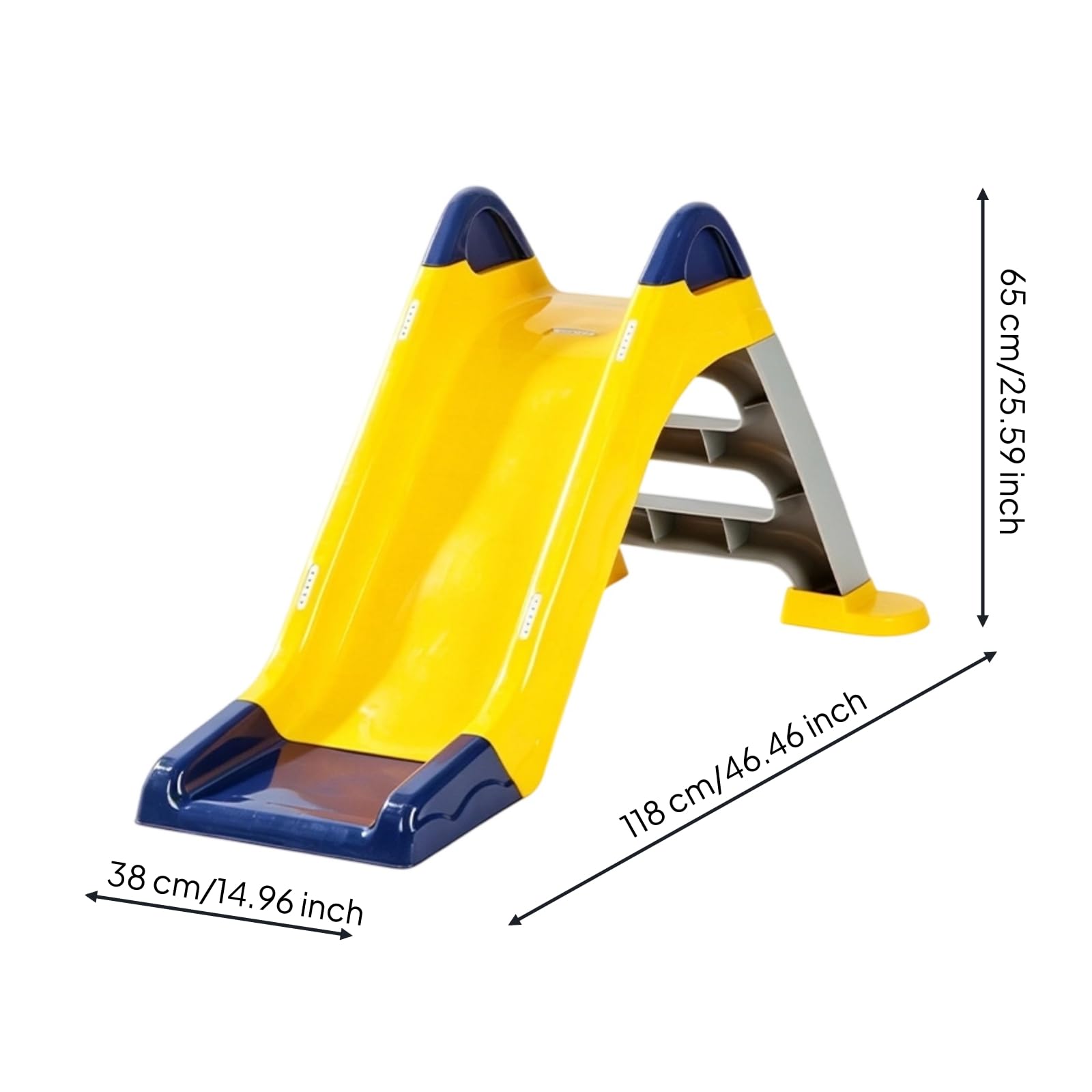 Tobogán Infantil de Interior Tobogán para Niños Tobogán con Agua Tobogán con Escalera Estructura Compacta para, Triángulo Amarillo, Tobogán De Agua con Diseño De Triángulo