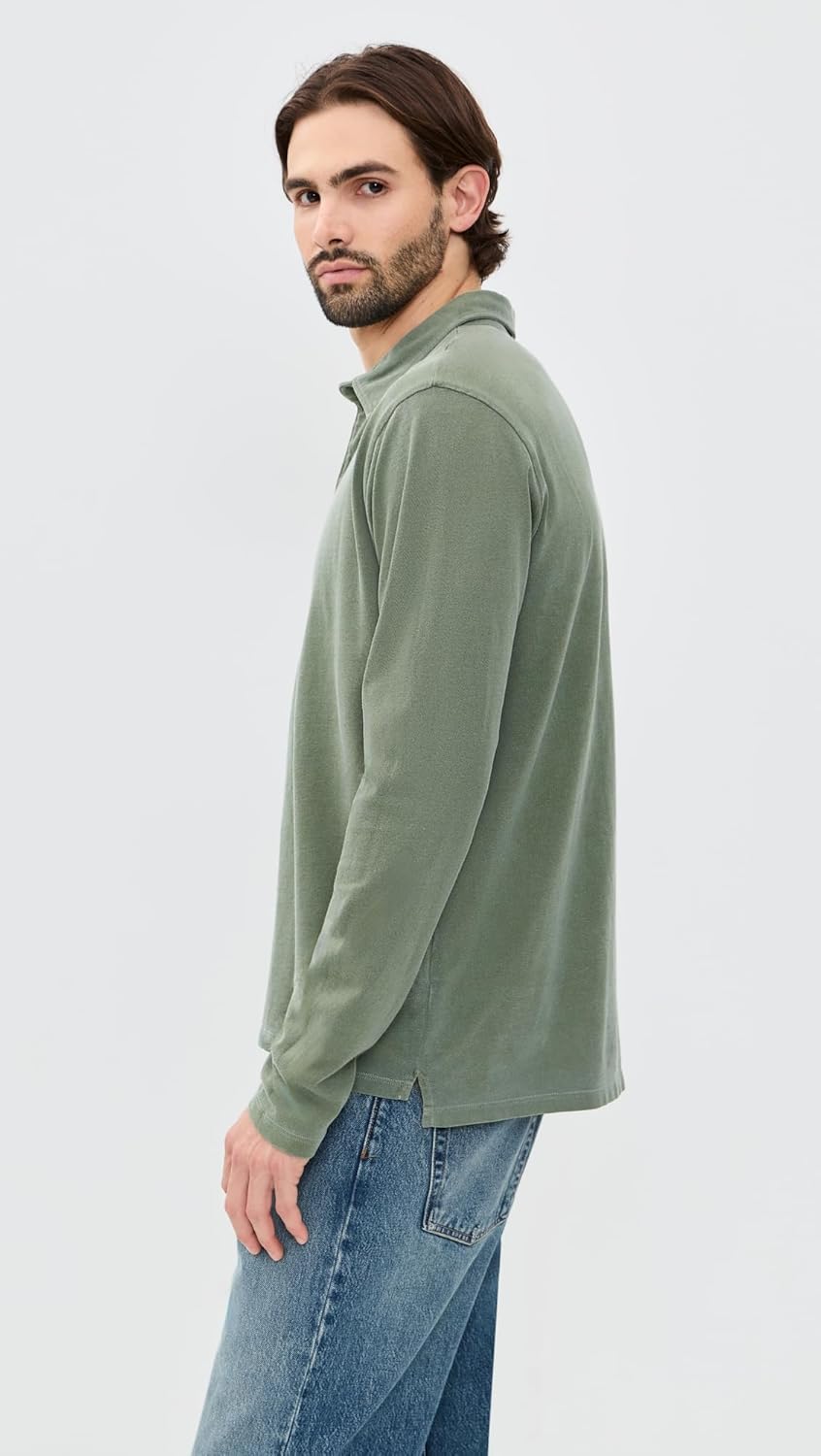 Save Khaki Men's Long Sleeve Polo - Image 4