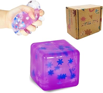 Cube Squishy Toy, Snowflake Fidget Cube 5cm