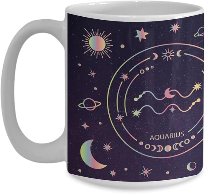 Aquarius mug, zodiac sign mug, Aquarius gift, astrology gift, star sign mug, birthday gift Aquarius, Aquarius coffee cup, horoscope mug