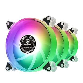 GTRACING 3in1 ARGB 3-Pin Fan, 120mm PWM Static Pressure Triple Fan, High Performance Cooling PC Fans for Computer Case & Liquid Radiator