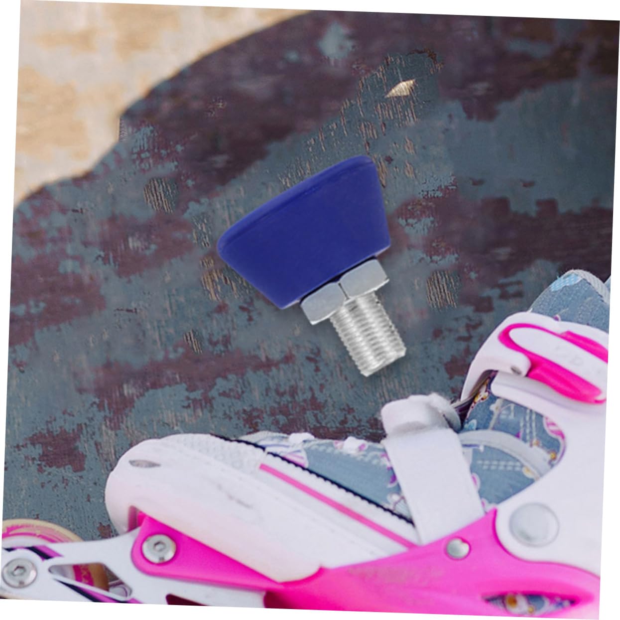 BESPORTBLE Stopper Für Rollschuhe Skateboard-Pads Schlittschuhe Rad Rollschuh Bremsblock Skate-Stopper Rollschuh-zehenstopper Bremsen Für Rollschuhschuhe Rostfreier Stahl Blue 2st