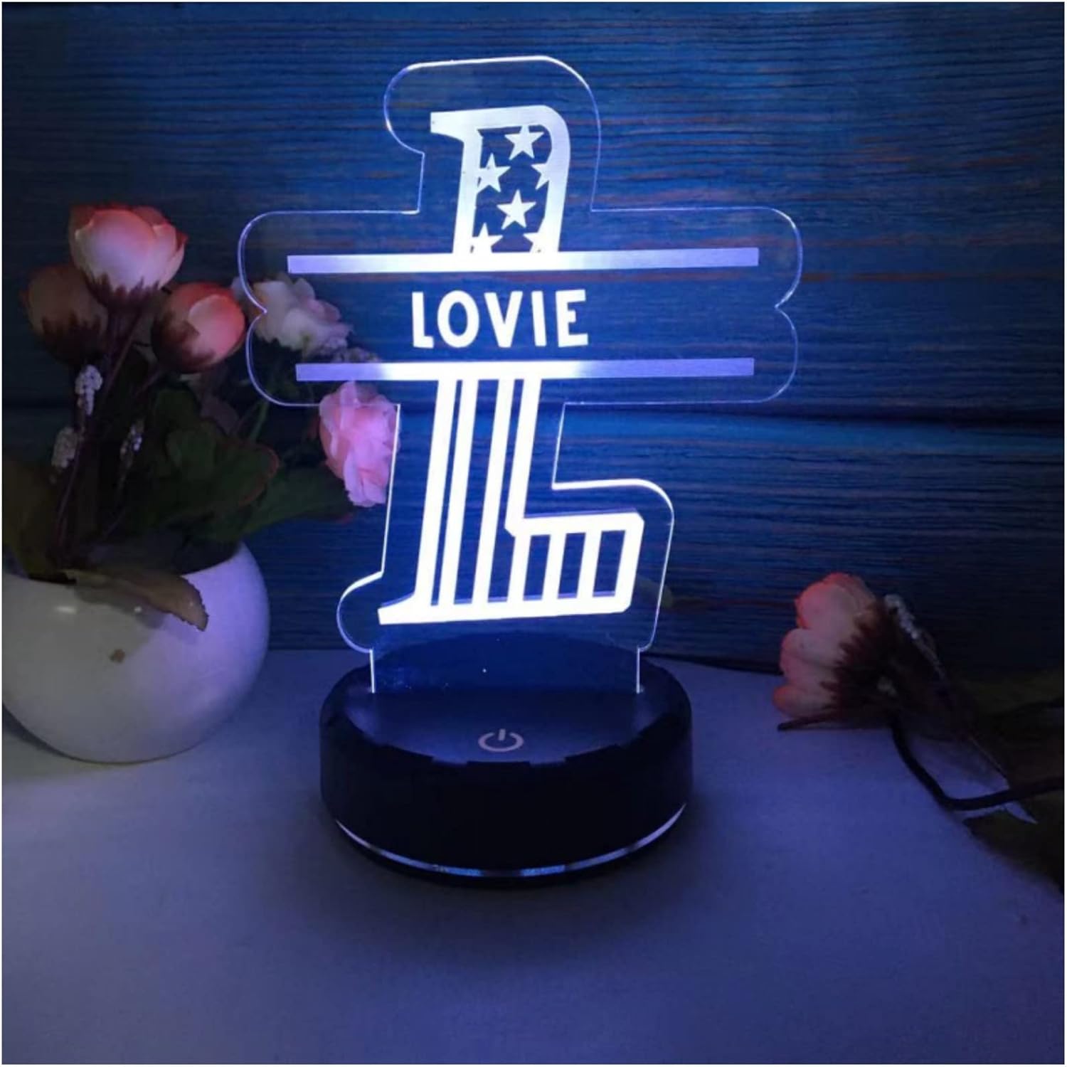 Personalized Light Up 26 Letters Night Light with Kids Name,Custom Light Up Lamp LED Table Lamp,Customized Name LED Letter Lights Alphabet in Wall Decor Night Lights (Star Night Light)