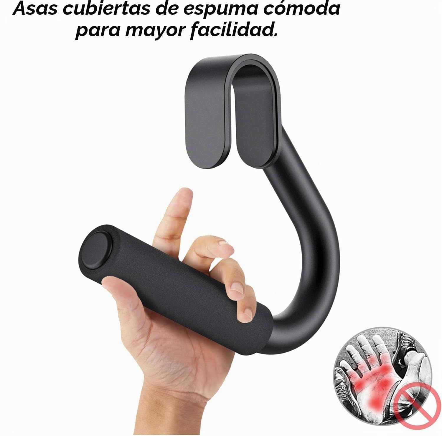 SELEWARE Grip Hadles Tubo Robusto Netural Grip Pullup Accesorios Mango para Barras Dominadas y Resistencia, Asas Cubiertas Espuma