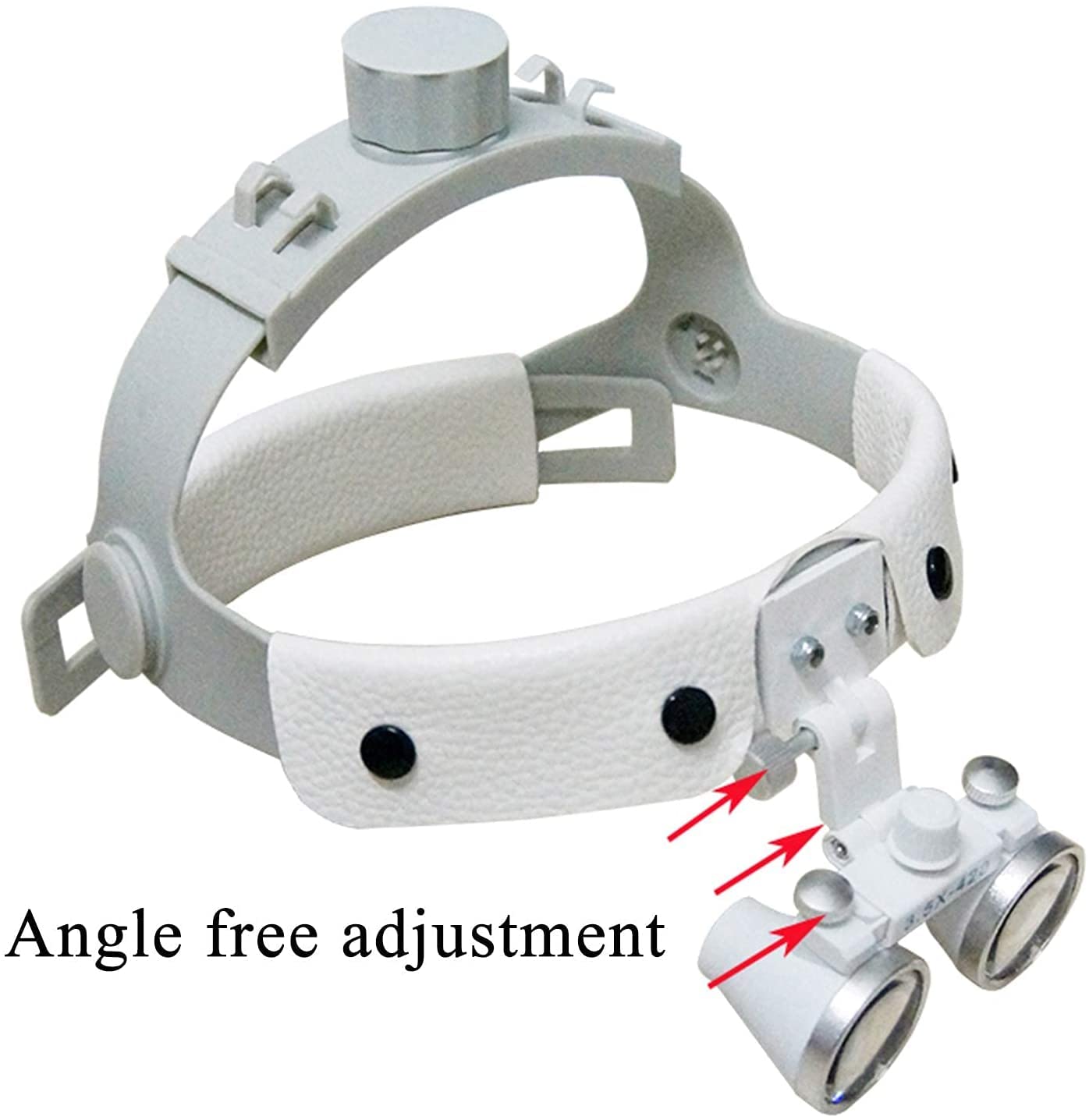Lenti di ingrandimento dentali, Lenti binoculari per Dentisti, chirurgiche, mediche, 2,5X/3,5X, Lenti di ingrandimento montate sulla Testa, con Lampada Frontale a LED + s