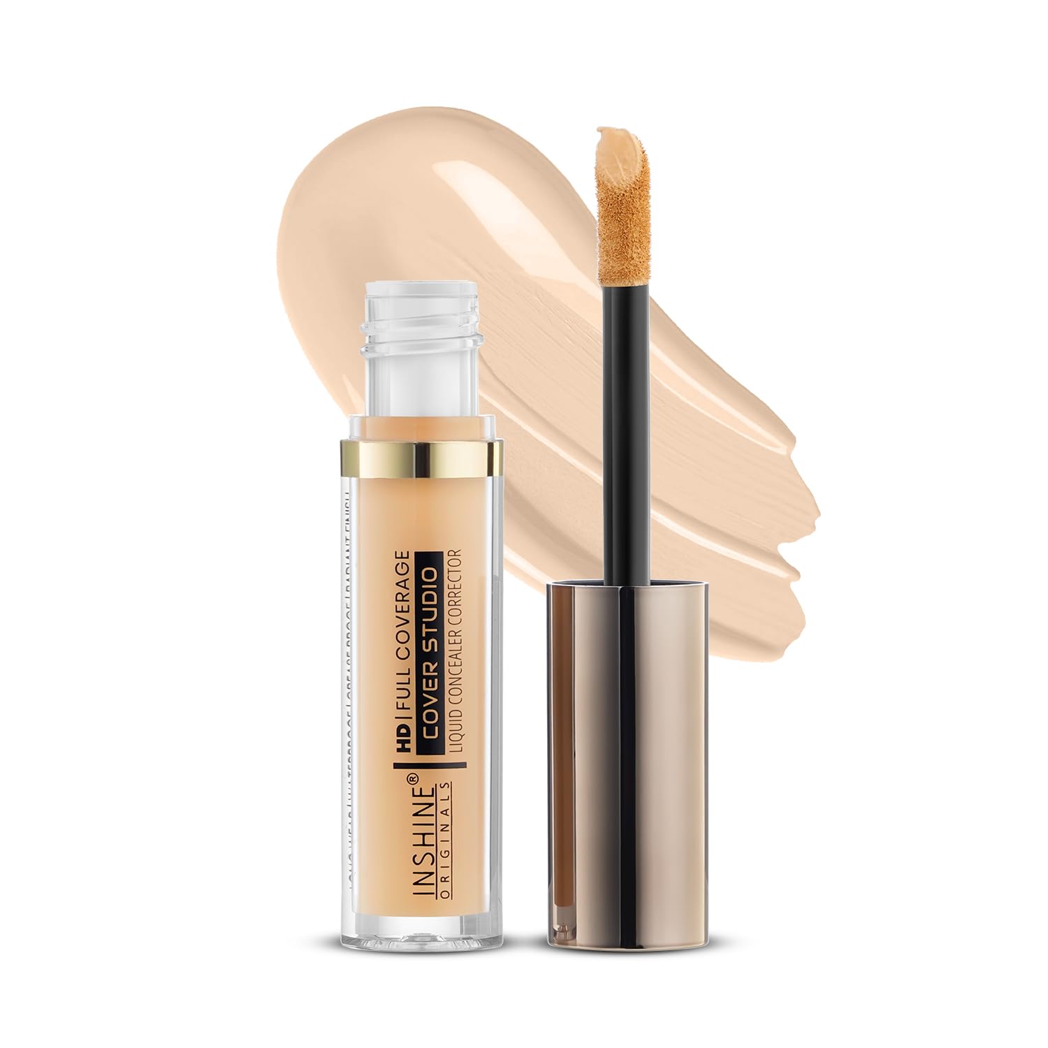 INSHINE ORIGINALS HD Cover Studio Liquid Concealer Corrector - Lightweight, Hydrating Formula for Flawless High-Definition Coverage of Dark Circles, Redness, and Blemishes - WARM NUDE-image-10