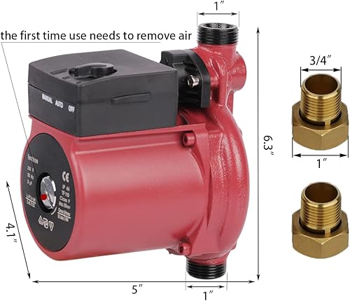 Miniatura 2 de SHYLIYU Bomba de refuerzo de presión de agua Bomba circuladora Bomba de recirculación automática de agua caliente 115V60Hz Bomba de refuerzo de