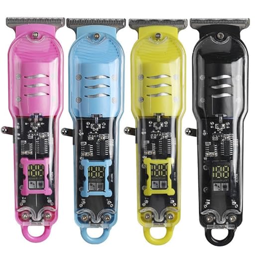 Máquina De Cortar Cabelo Profissional Smart Lcd Barbeador Elétrico Transparente Sem Fio (Aleatório)