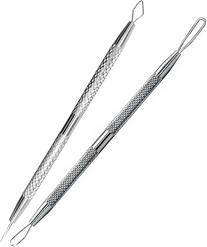 Paquete de 2 herramientas de eliminación de espinillas 2 en 1, herramientas profesionales para eliminar puntos negros, herramienta de acné y comedia