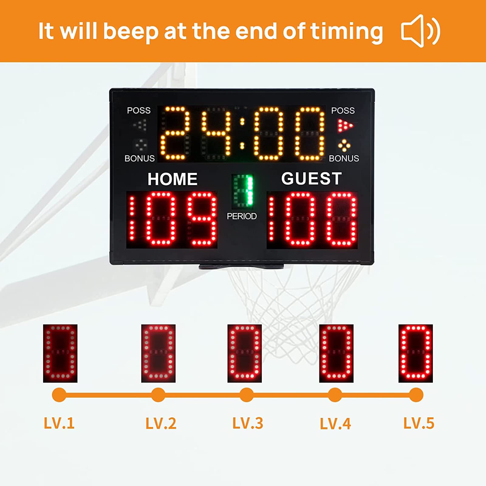 12229 タイマーとリモートコントロールを備えたデジタルスコアボード Amazon | Spolehli 14桁 LED スコアボード 収納袋付き 図解説明書付き