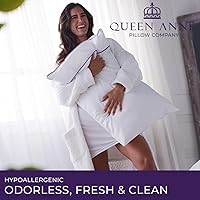 Vista 8 de Almohada de lujo sintética hipoalergénica The Heavenly Down de la colección Hotel Collection de Queen Anne Pillow Co. Hecha en EE. UU.