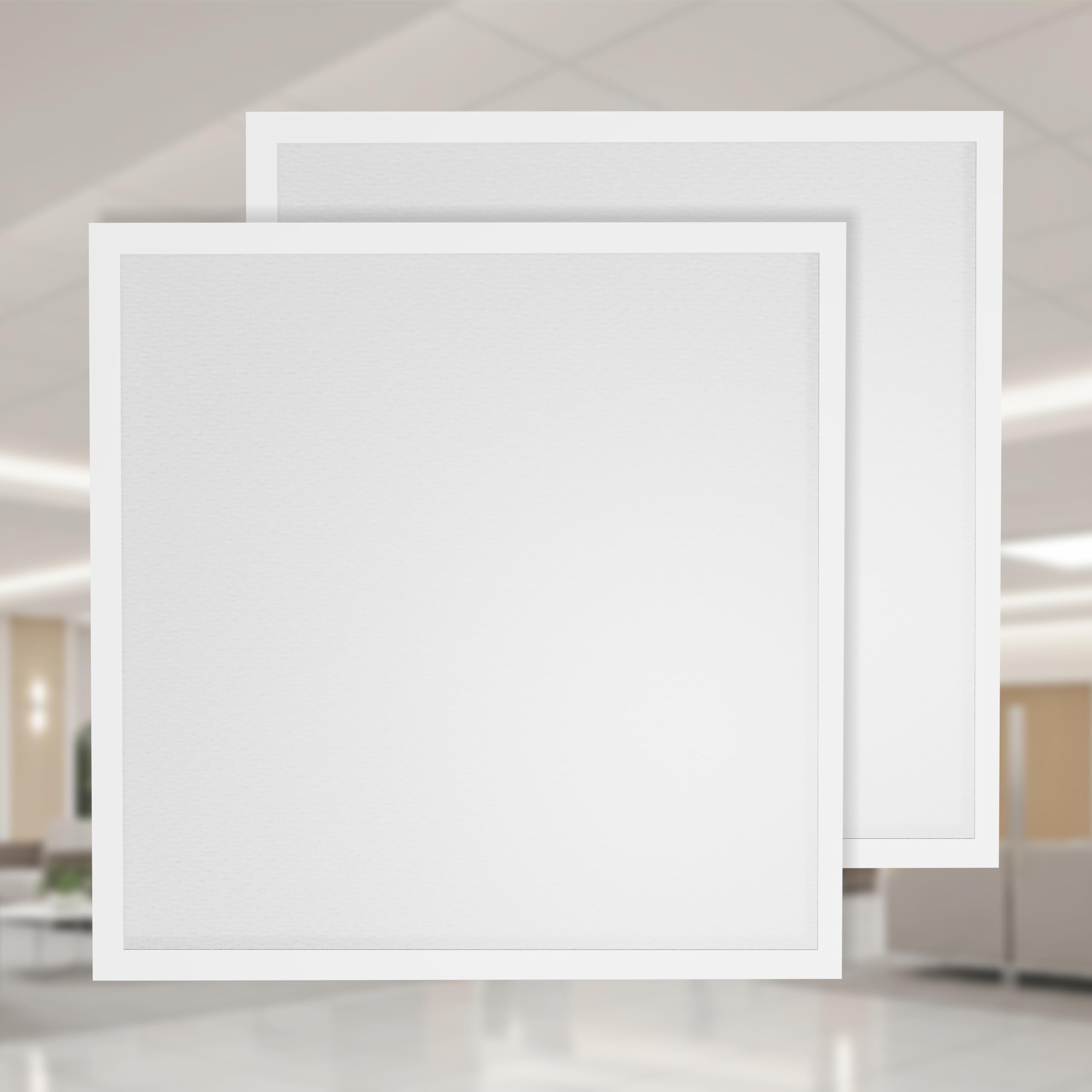 Forus 60W 2x2 LED Panel Light, Surface Ceiling Light | Slim Square Backlit Panel | Cool White | LED Lighting for Office, Commercial Spaces, Home, Shops & Showrooms | 2-Year Warranty | Pack of 2 Pcs